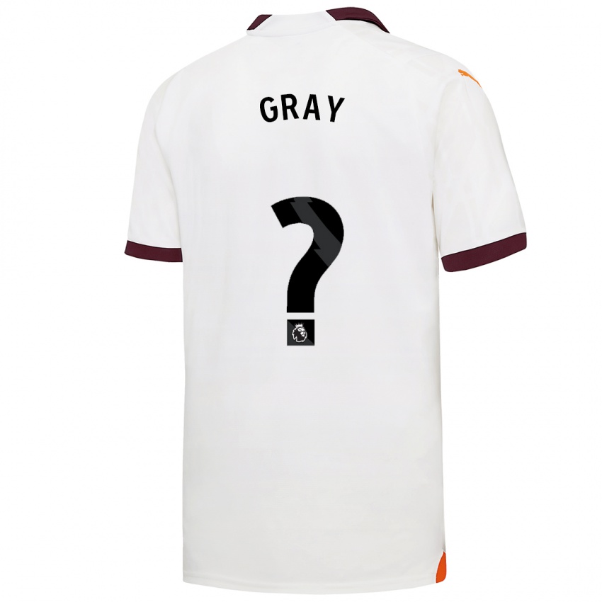Børn Charlie Gray #0 Hvid Udebane Spillertrøjer 2023/24 Trøje T-Shirt