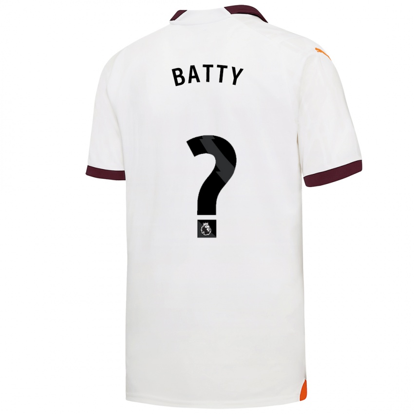 Børn Daniel Batty #0 Hvid Udebane Spillertrøjer 2023/24 Trøje T-Shirt