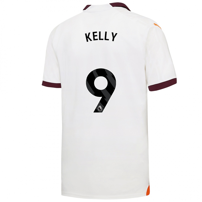 Børn Chloe Kelly #9 Hvid Udebane Spillertrøjer 2023/24 Trøje T-Shirt