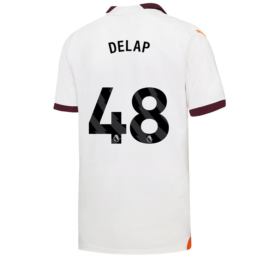 Børn Liam Delap #48 Hvid Udebane Spillertrøjer 2023/24 Trøje T-Shirt