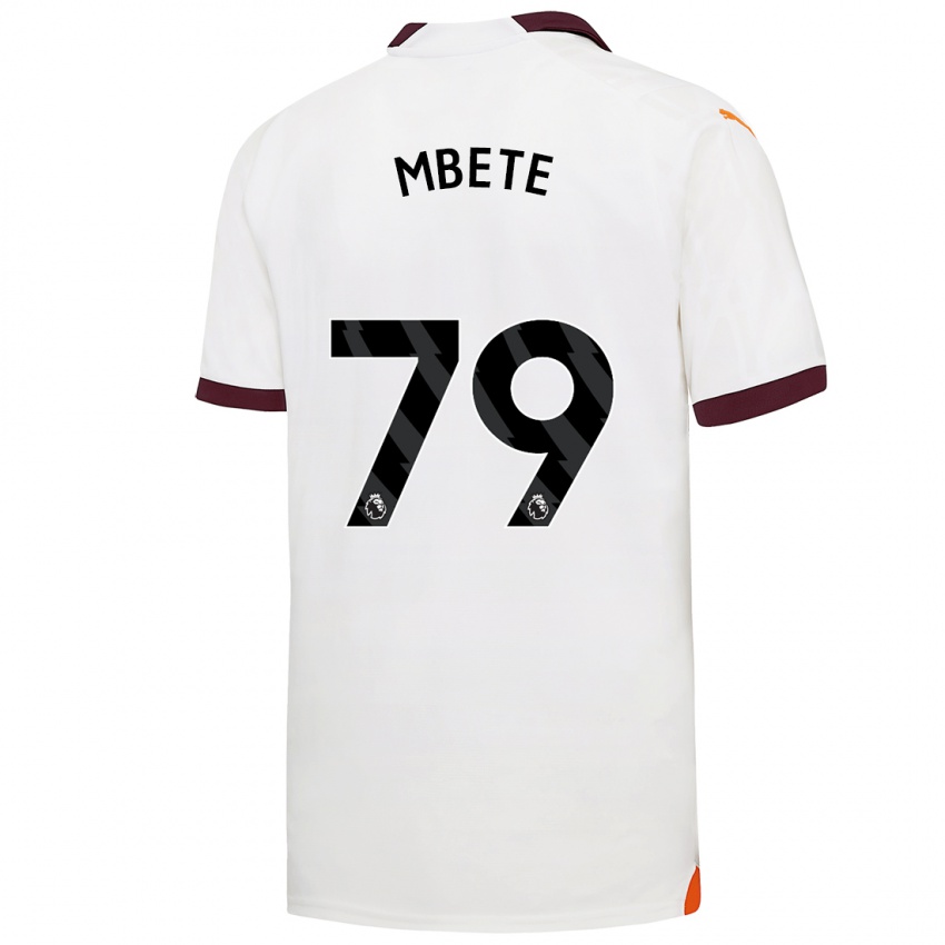 Børn Luke Mbete #79 Hvid Udebane Spillertrøjer 2023/24 Trøje T-Shirt