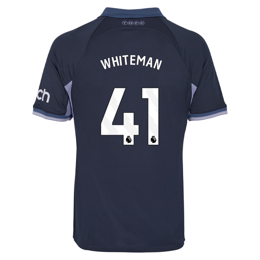 Børn Alfie Whiteman #41 Mørkeblå Udebane Spillertrøjer 2023/24 Trøje T-Shirt