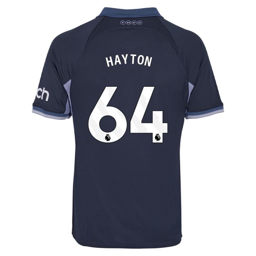 Børn Adam Hayton #64 Mørkeblå Udebane Spillertrøjer 2023/24 Trøje T-Shirt