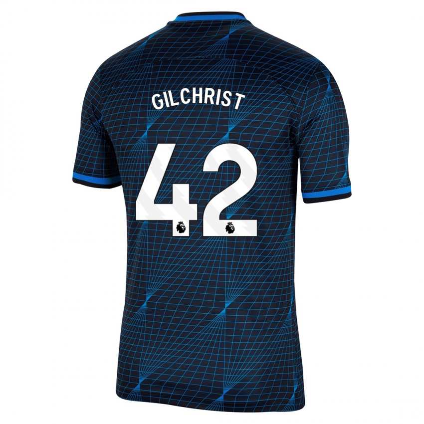 Børn Alfie Gilchrist #42 Mørkeblå Udebane Spillertrøjer 2023/24 Trøje T-Shirt
