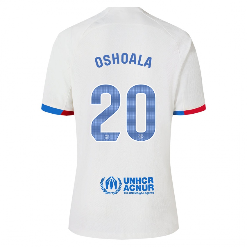 Børn Asisat Oshoala #20 Hvid Udebane Spillertrøjer 2023/24 Trøje T-Shirt