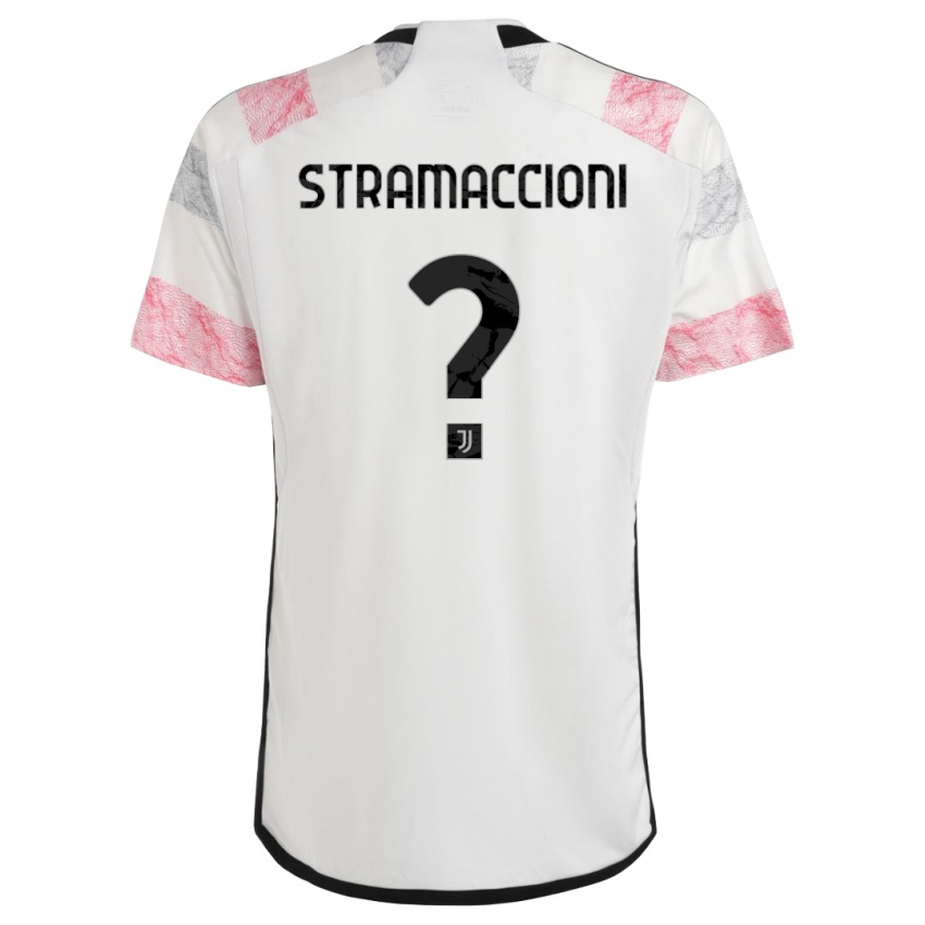 Børn Diego Stramaccioni #0 Hvid Pink Udebane Spillertrøjer 2023/24 Trøje T-Shirt