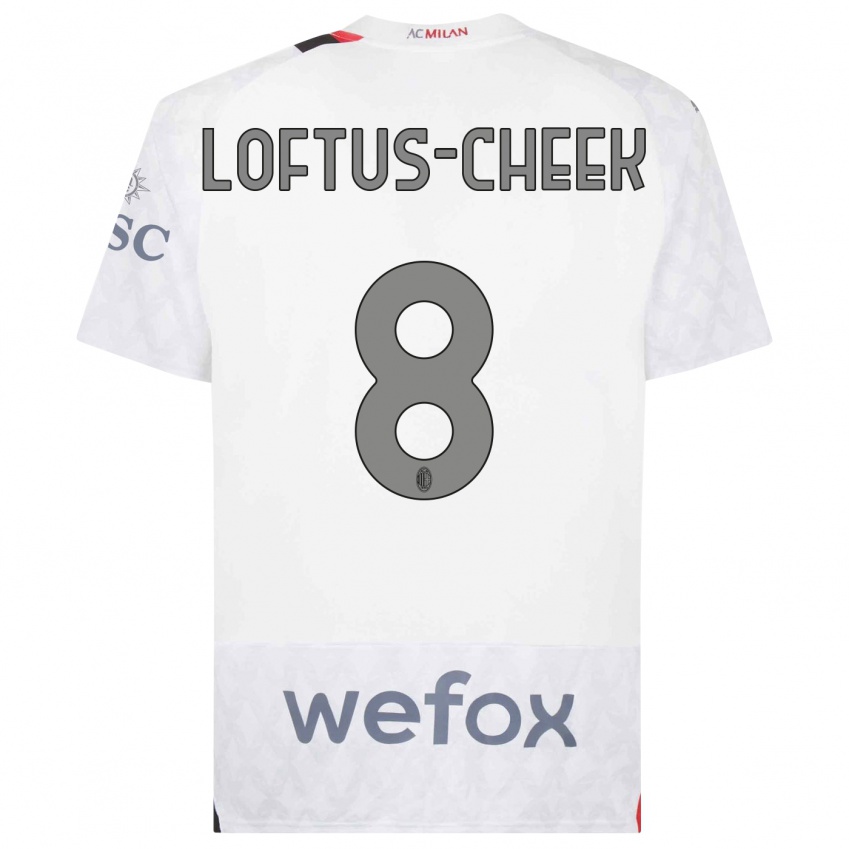 Børn Ruben Loftus-Cheek #8 Hvid Udebane Spillertrøjer 2023/24 Trøje T-Shirt