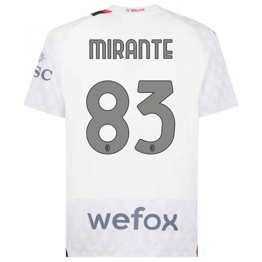 Børn Antonio Mirante #83 Hvid Udebane Spillertrøjer 2023/24 Trøje T-Shirt