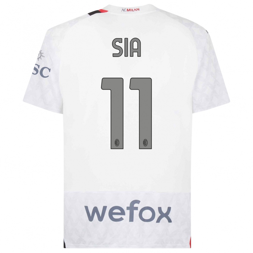 Børn Diego Sia #11 Hvid Udebane Spillertrøjer 2023/24 Trøje T-Shirt