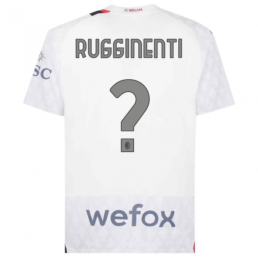 Børn Omar Rugginenti #0 Hvid Udebane Spillertrøjer 2023/24 Trøje T-Shirt