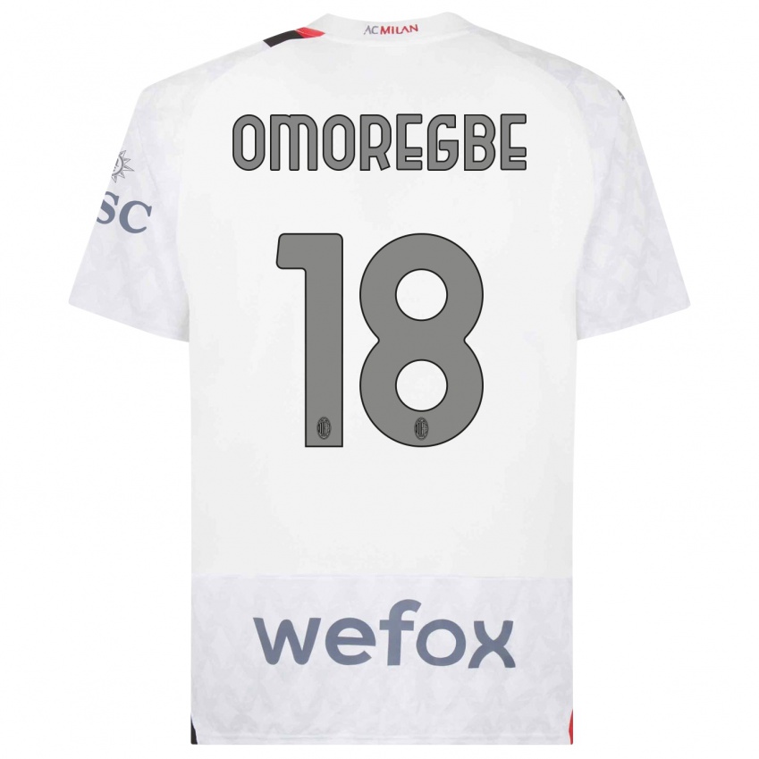 Børn Bob Murphy Omoregbe #18 Hvid Udebane Spillertrøjer 2023/24 Trøje T-Shirt