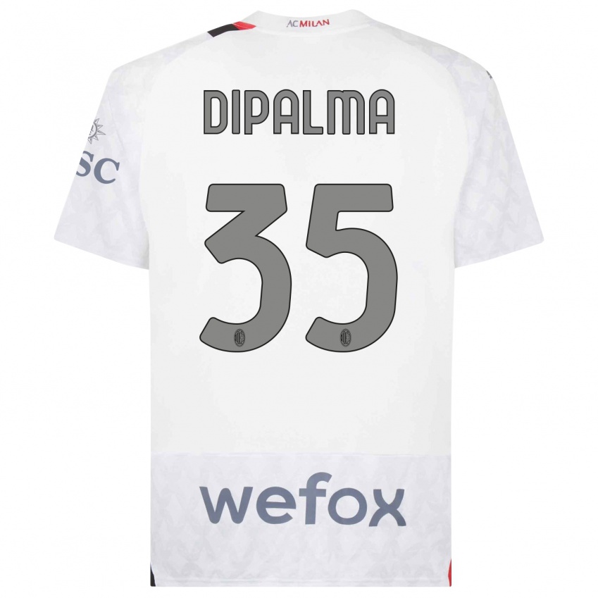 Børn Matteo Dipalma #35 Hvid Udebane Spillertrøjer 2023/24 Trøje T-Shirt