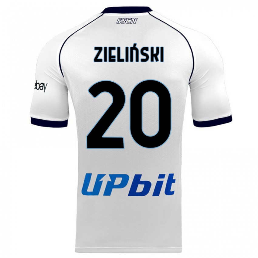 Børn Piotr Zielinski #20 Hvid Udebane Spillertrøjer 2023/24 Trøje T-Shirt