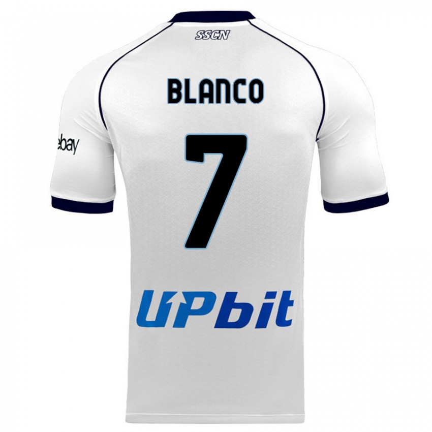 Børn Gimena Blanco #7 Hvid Udebane Spillertrøjer 2023/24 Trøje T-Shirt