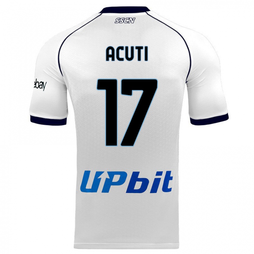 Børn Arianna Acuti #17 Hvid Udebane Spillertrøjer 2023/24 Trøje T-Shirt