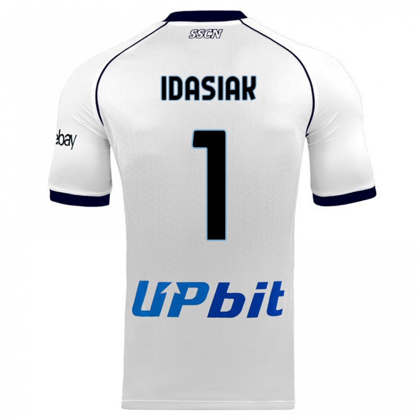 Børn Hubert Dawid Idasiak #1 Hvid Udebane Spillertrøjer 2023/24 Trøje T-Shirt