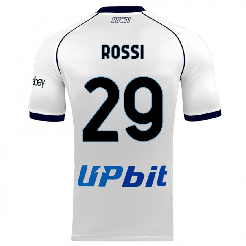 Børn Francesco Rossi #29 Hvid Udebane Spillertrøjer 2023/24 Trøje T-Shirt