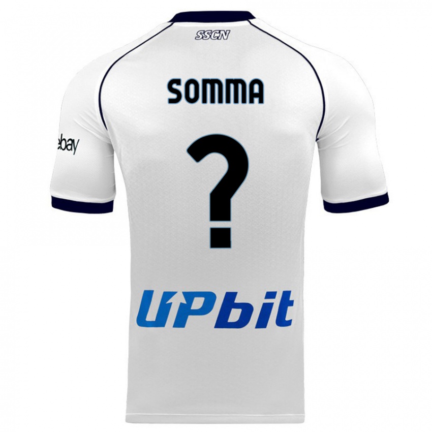 Børn Francesco Somma #0 Hvid Udebane Spillertrøjer 2023/24 Trøje T-Shirt