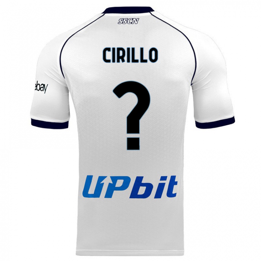 Børn Gioele Cirillo #0 Hvid Udebane Spillertrøjer 2023/24 Trøje T-Shirt