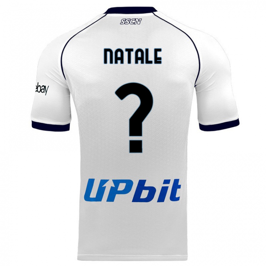 Børn Roberto Natale #0 Hvid Udebane Spillertrøjer 2023/24 Trøje T-Shirt