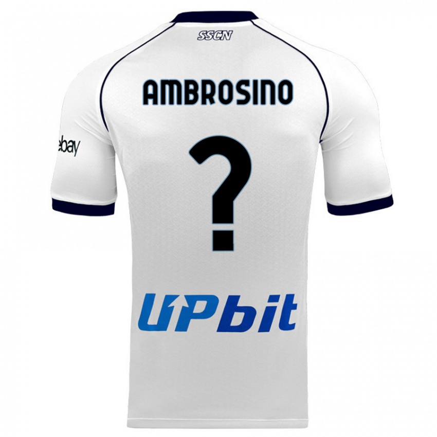 Børn Ambrosino #0 Hvid Udebane Spillertrøjer 2023/24 Trøje T-Shirt