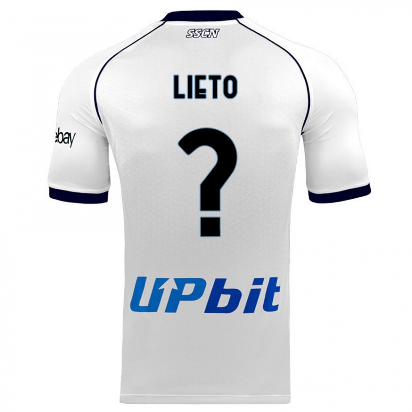 Børn Angelo Lieto #0 Hvid Udebane Spillertrøjer 2023/24 Trøje T-Shirt