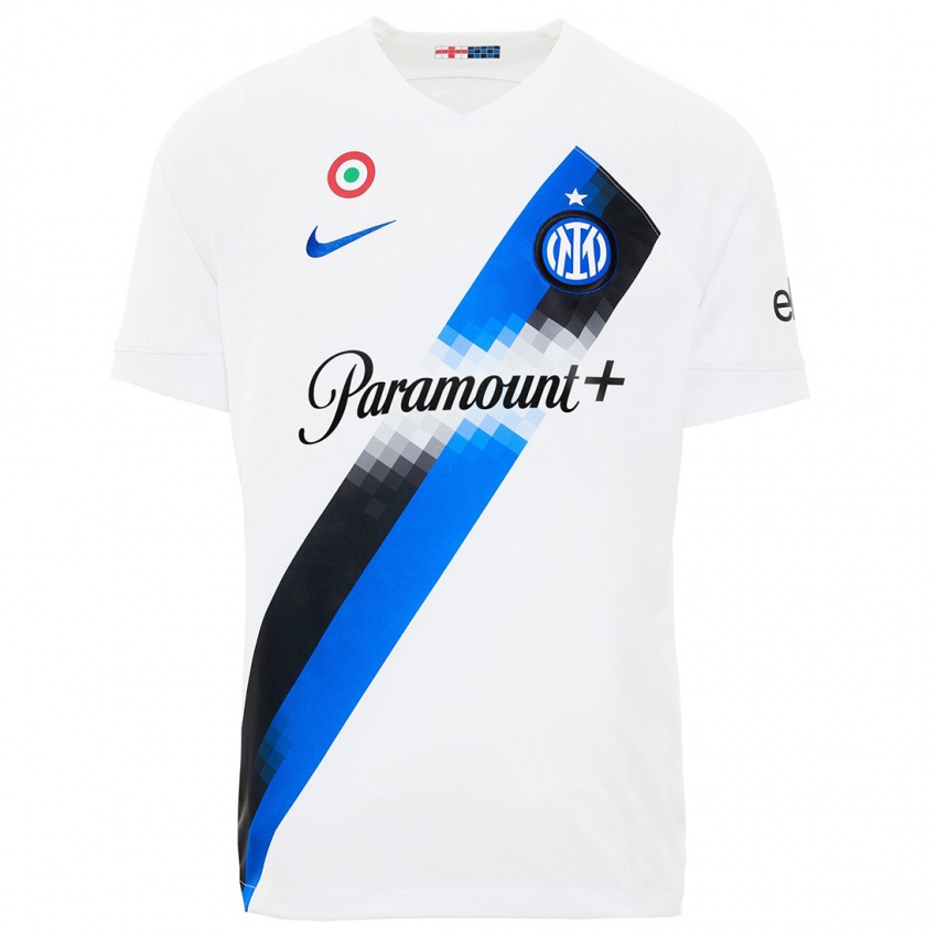 Børn Gabriele Delvecchio #33 Hvid Udebane Spillertrøjer 2023/24 Trøje T-Shirt