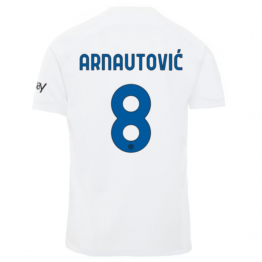 Børn Marko Arnautovic #8 Hvid Udebane Spillertrøjer 2023/24 Trøje T-Shirt