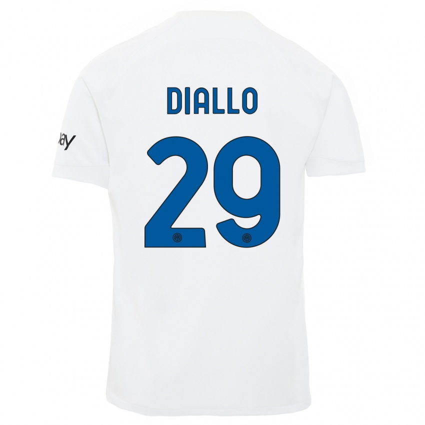 Børn Oumar Diallo #29 Hvid Udebane Spillertrøjer 2023/24 Trøje T-Shirt