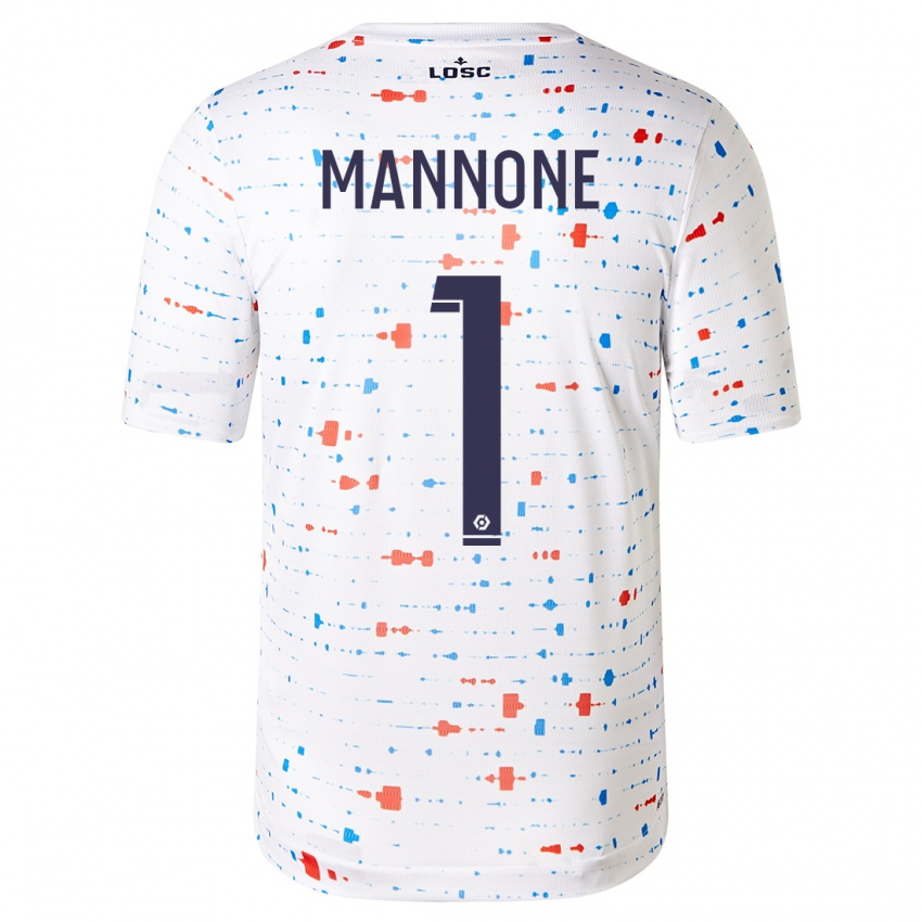 Børn Vito Mannone #1 Hvid Udebane Spillertrøjer 2023/24 Trøje T-Shirt