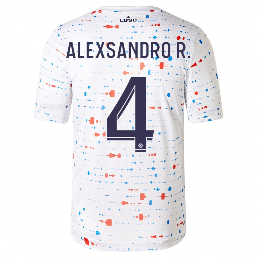 Børn Alexsandro #4 Hvid Udebane Spillertrøjer 2023/24 Trøje T-Shirt