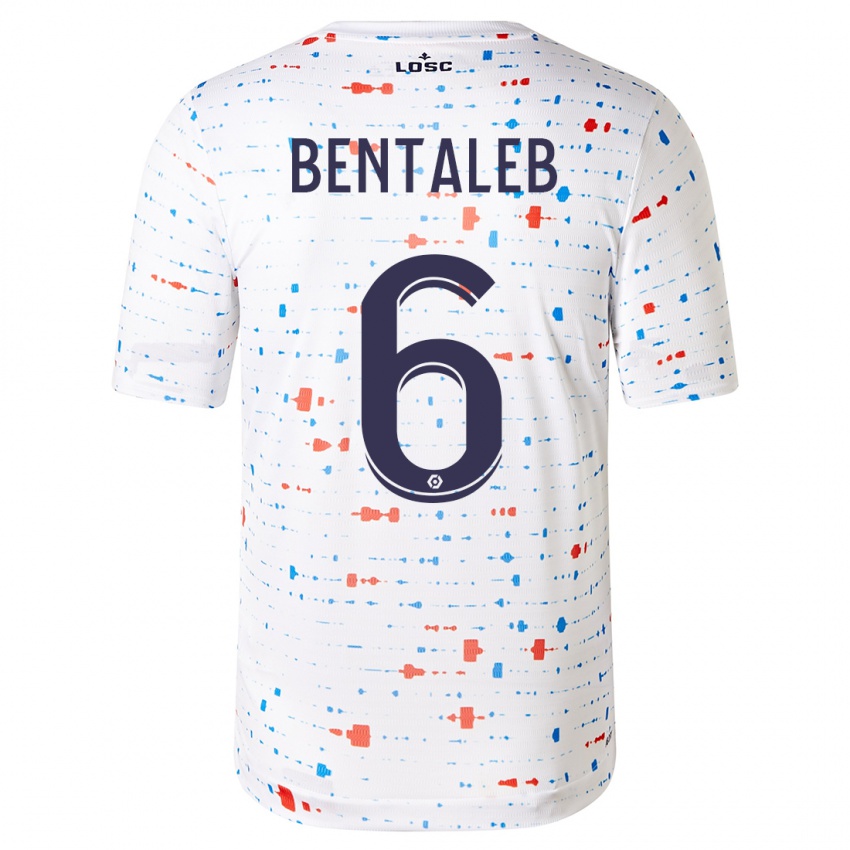 Børn Nabil Bentaleb #6 Hvid Udebane Spillertrøjer 2023/24 Trøje T-Shirt