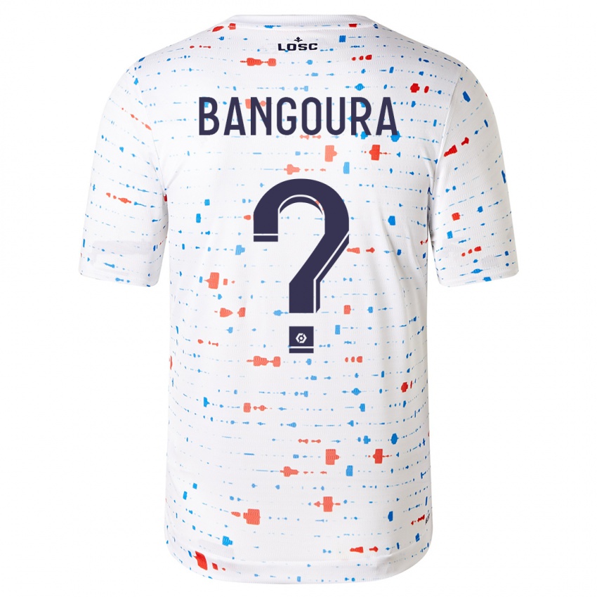 Børn Abdoulaye Zakha Bangoura #0 Hvid Udebane Spillertrøjer 2023/24 Trøje T-Shirt