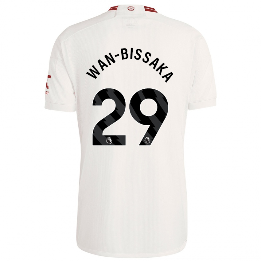 Børn Aaron Wan-Bissaka #29 Hvid Tredje Sæt Spillertrøjer 2023/24 Trøje T-Shirt