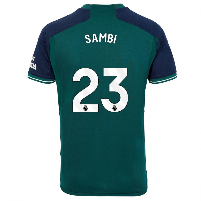 Børn Albert Sambi Lokonga #23 Grøn Tredje Sæt Spillertrøjer 2023/24 Trøje T-Shirt