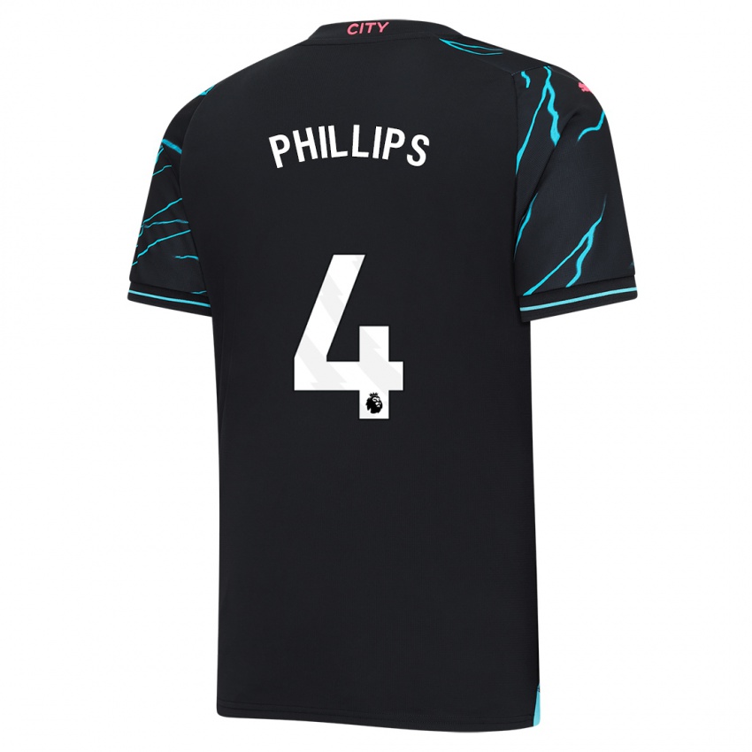 Børn Kalvin Phillips #4 Mørkeblå Tredje Sæt Spillertrøjer 2023/24 Trøje T-Shirt