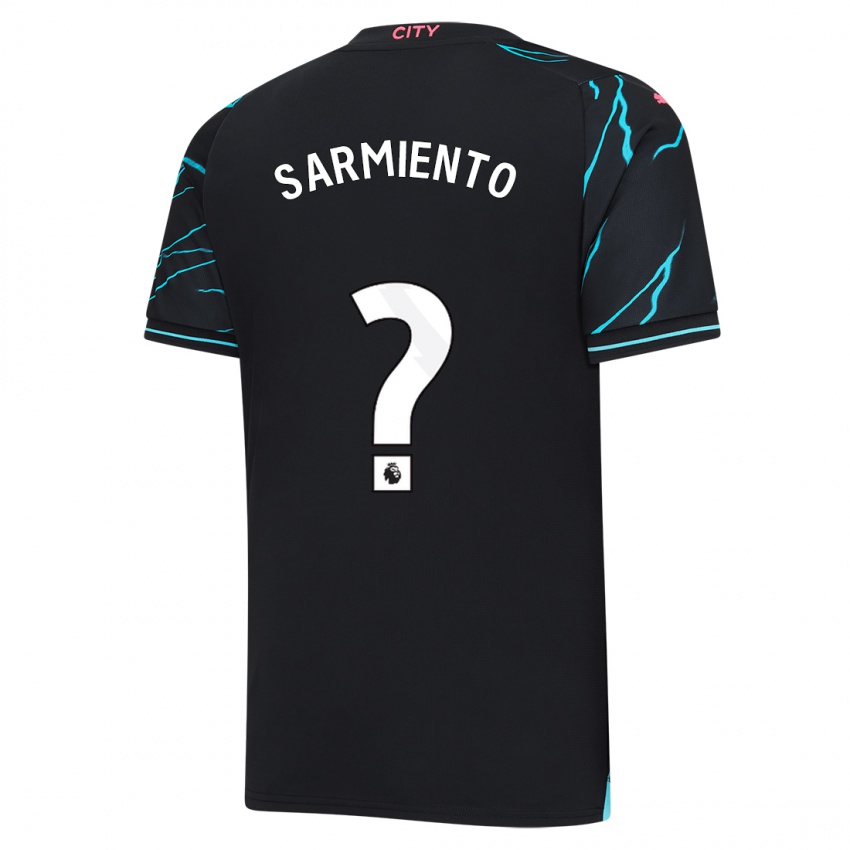 Børn Darío Sarmiento #0 Mørkeblå Tredje Sæt Spillertrøjer 2023/24 Trøje T-Shirt