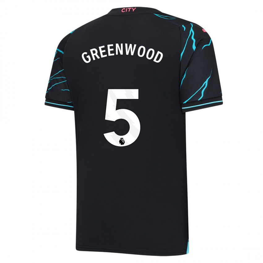 Børn Alex Greenwood #5 Mørkeblå Tredje Sæt Spillertrøjer 2023/24 Trøje T-Shirt