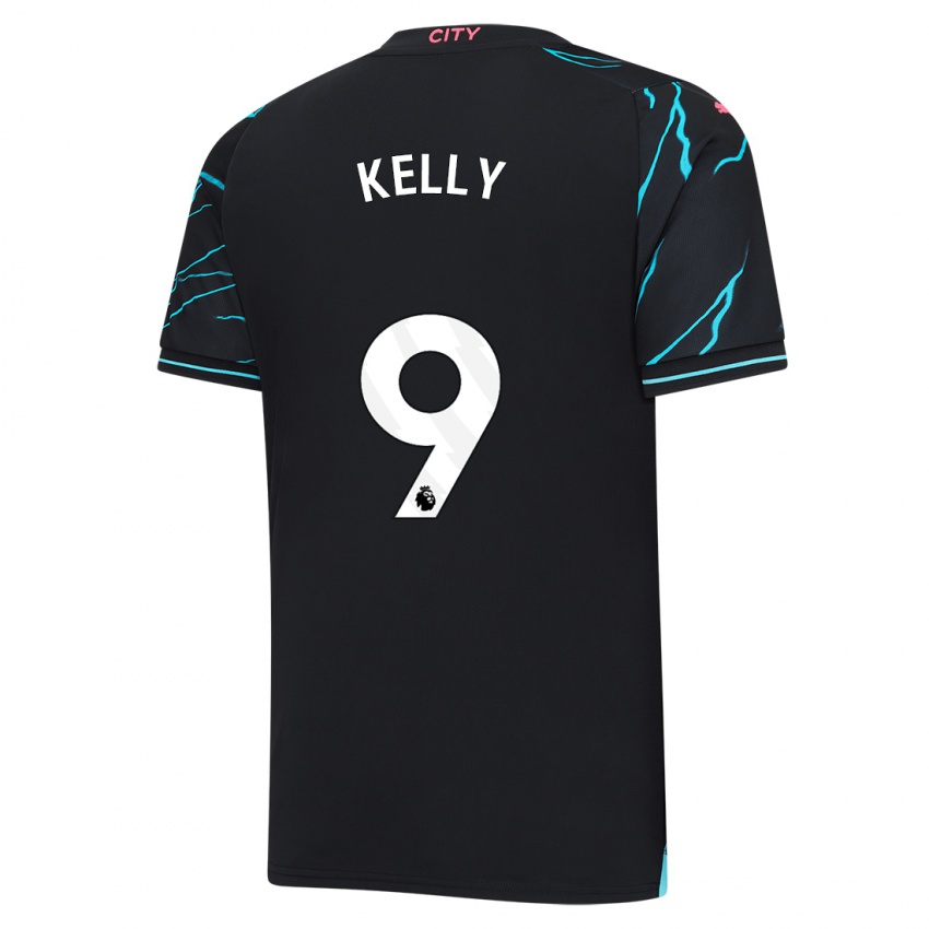Børn Chloe Kelly #9 Mørkeblå Tredje Sæt Spillertrøjer 2023/24 Trøje T-Shirt