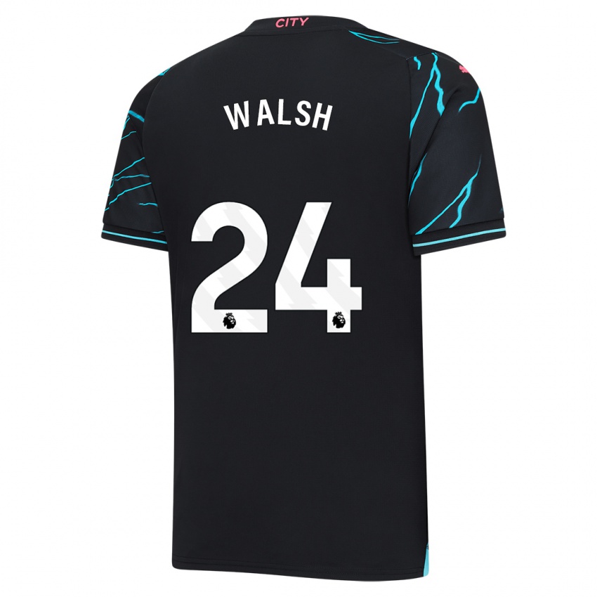 Børn Keira Walsh #24 Mørkeblå Tredje Sæt Spillertrøjer 2023/24 Trøje T-Shirt