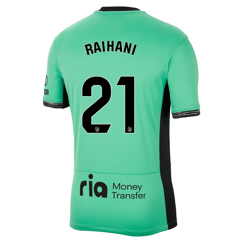 Børn Abde Raihani #21 Forårsgrøn Tredje Sæt Spillertrøjer 2023/24 Trøje T-Shirt