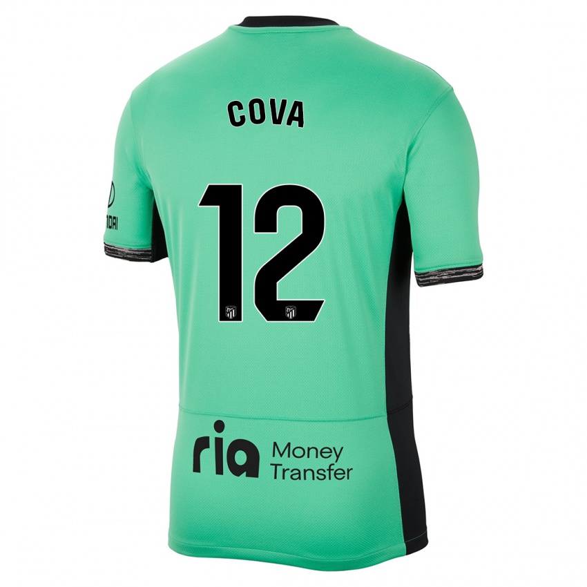 Børn Adrian Cova #12 Forårsgrøn Tredje Sæt Spillertrøjer 2023/24 Trøje T-Shirt
