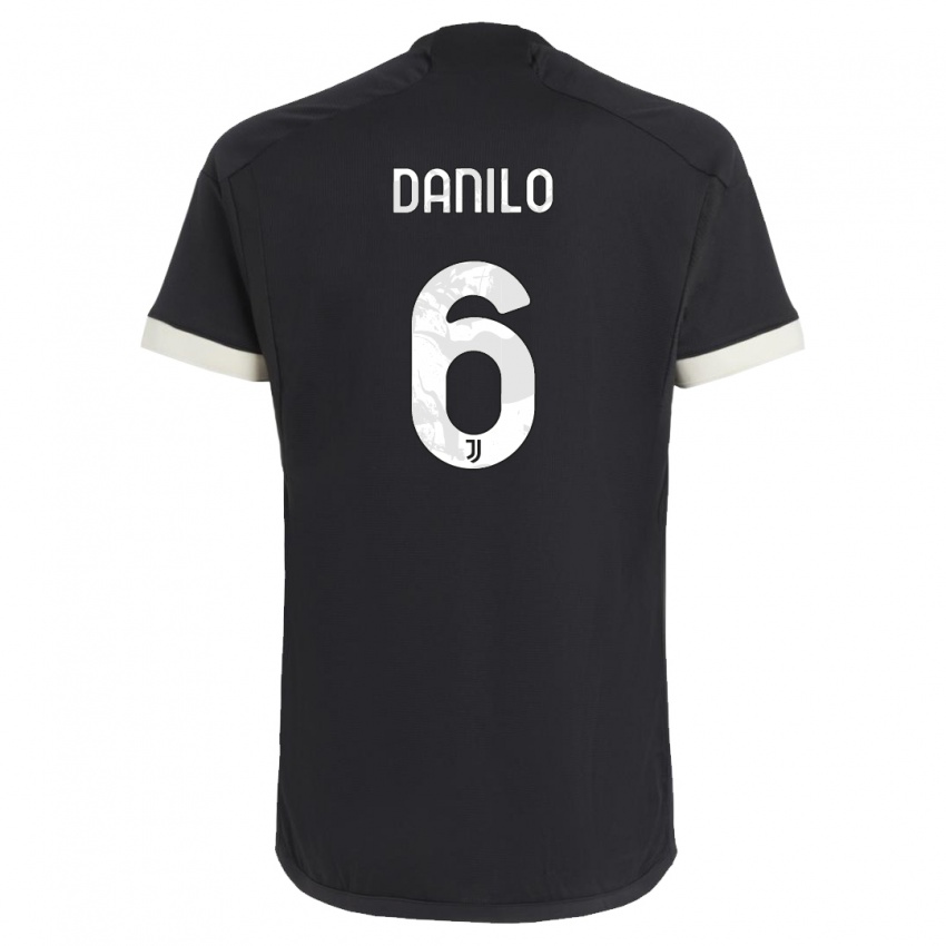Børn Danilo #6 Sort Tredje Sæt Spillertrøjer 2023/24 Trøje T-Shirt