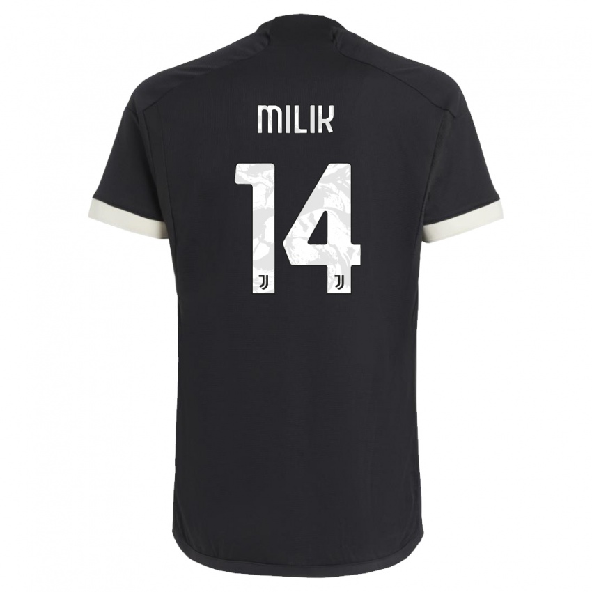 Børn Arkadiusz Milik #14 Sort Tredje Sæt Spillertrøjer 2023/24 Trøje T-Shirt