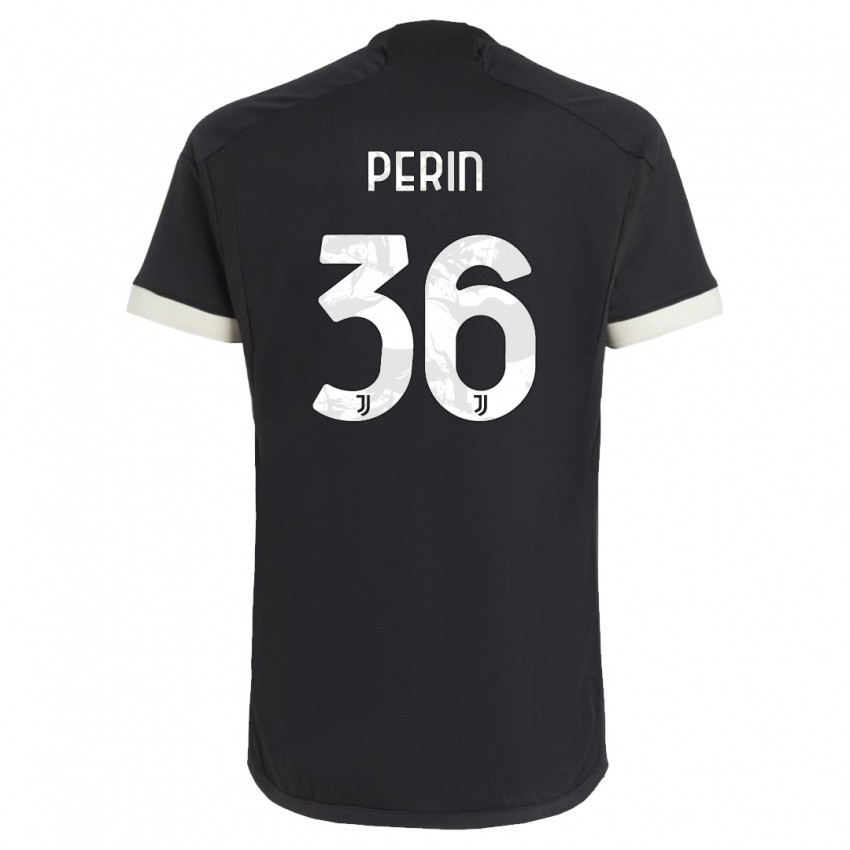 Børn Mattia Perin #36 Sort Tredje Sæt Spillertrøjer 2023/24 Trøje T-Shirt