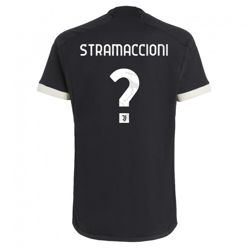 Børn Diego Stramaccioni #0 Sort Tredje Sæt Spillertrøjer 2023/24 Trøje T-Shirt