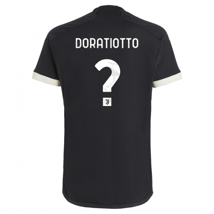 Børn Giulio Doratiotto #0 Sort Tredje Sæt Spillertrøjer 2023/24 Trøje T-Shirt