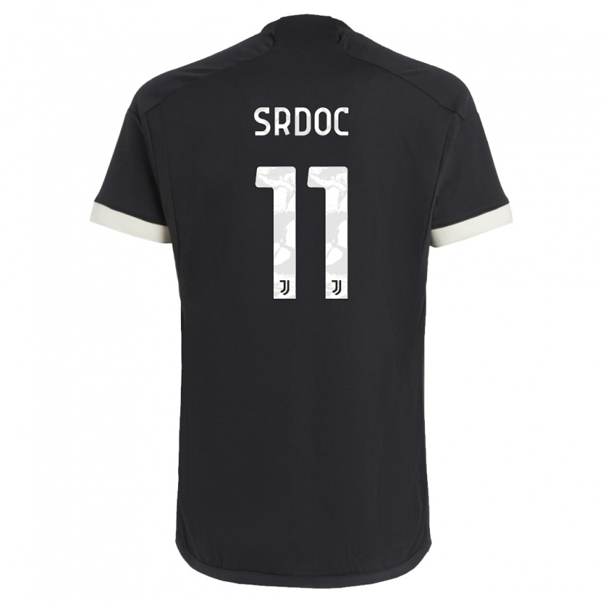 Børn Ivano Srdoc #11 Sort Tredje Sæt Spillertrøjer 2023/24 Trøje T-Shirt