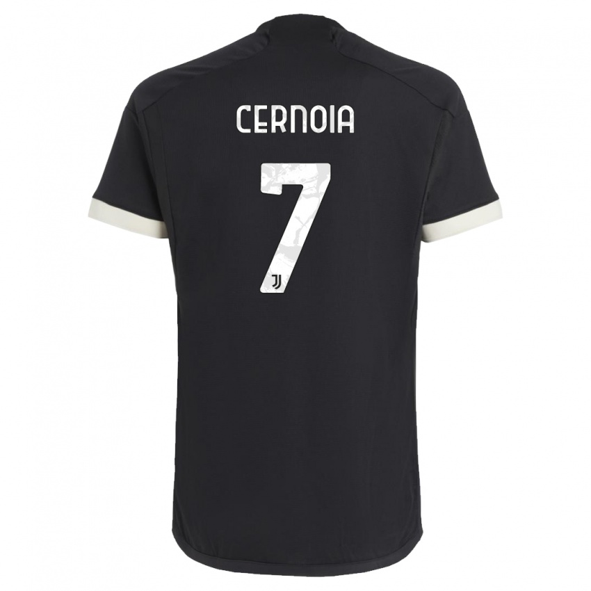 Børn Valentina Cernoia #7 Sort Tredje Sæt Spillertrøjer 2023/24 Trøje T-Shirt