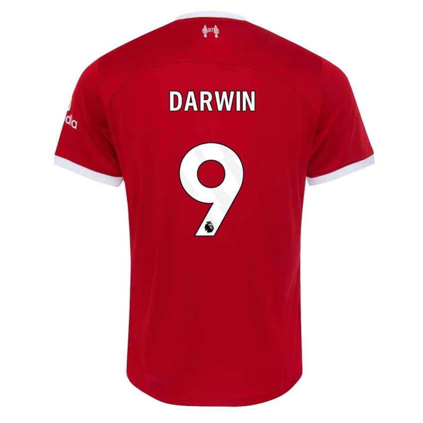 Mænd Darwin Nunez #9 Rød Hjemmebane Spillertrøjer 2023/24 Trøje T-Shirt